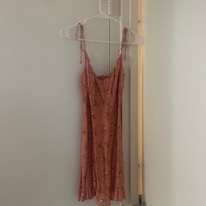 Reformation Pink Floral Mini Dress | ties on top | Size 4 | Never worn!